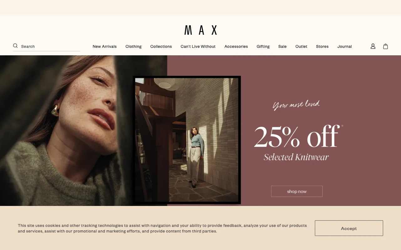 Screenshot of E-commerce